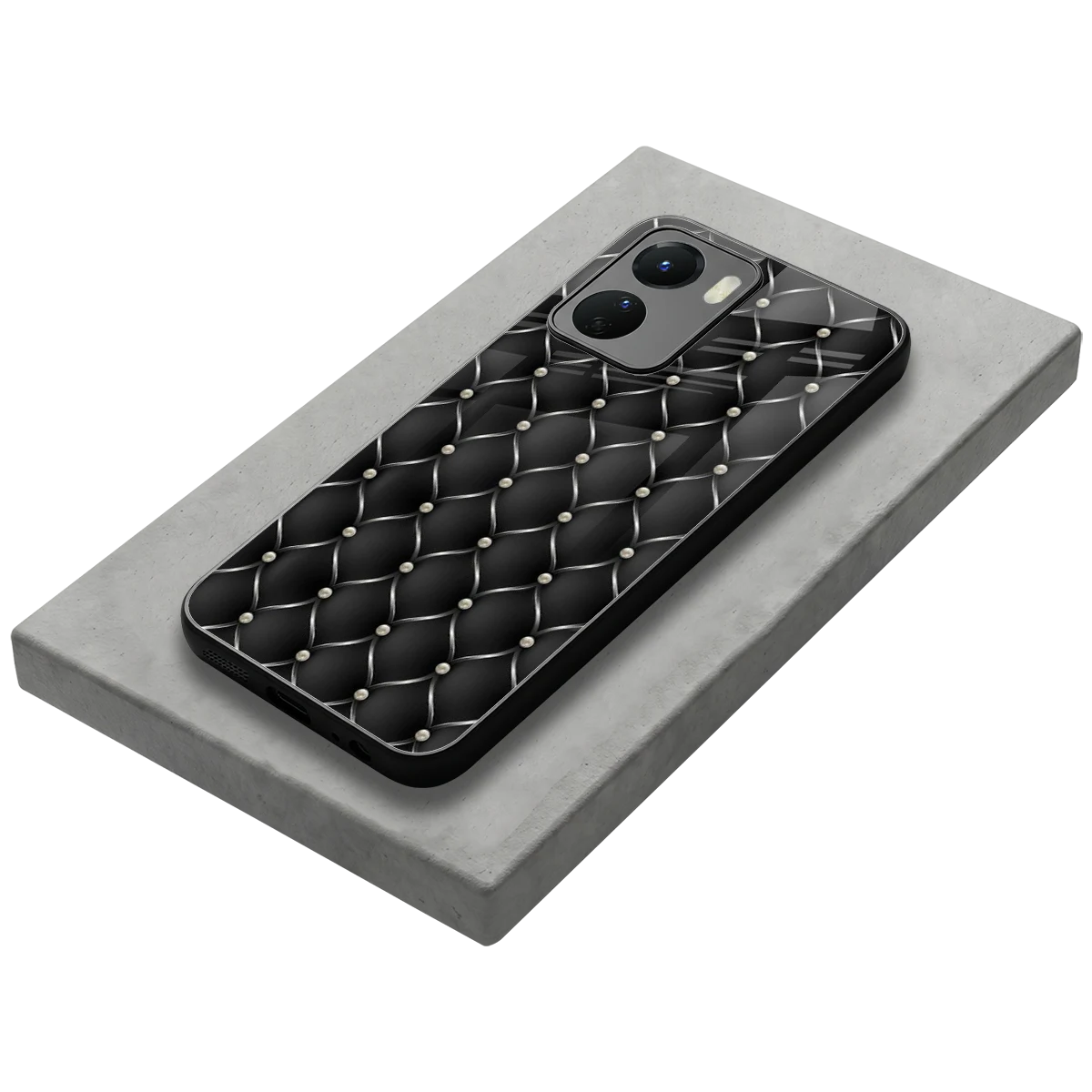 Urban Grid stylish phone case for vivo y16 | glossy glass and slim fit