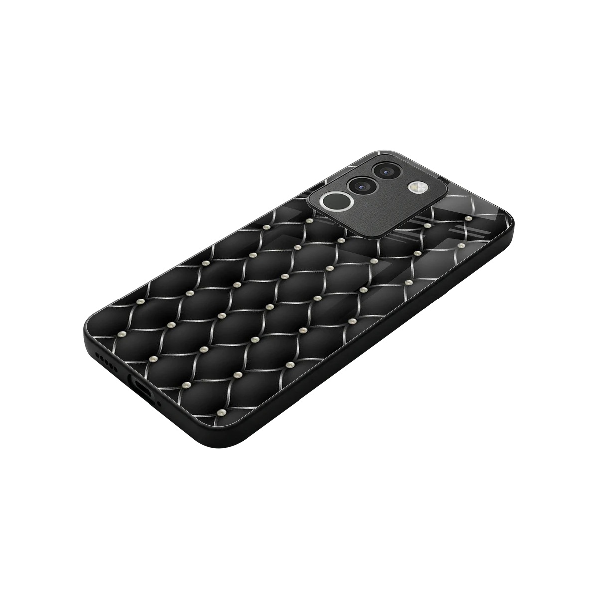 Urban Grid stylish phone case for vivo y200 5g | glossy glass and slim fit
