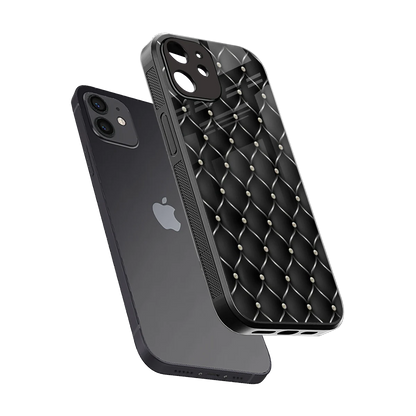 Urban Grid sleek iphone 12 cover with tempered glass back and TPU edges