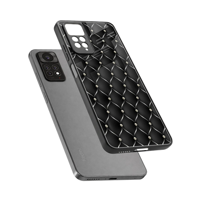 Urban Grid sleek redmi note 11 pro cover with tempered glass back and TPU edges
