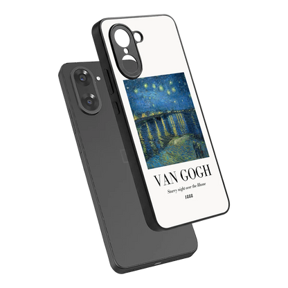 Van Gogh 1888 sleek oneplus nord ce5 5g cover with tempered glass back and TPU edges