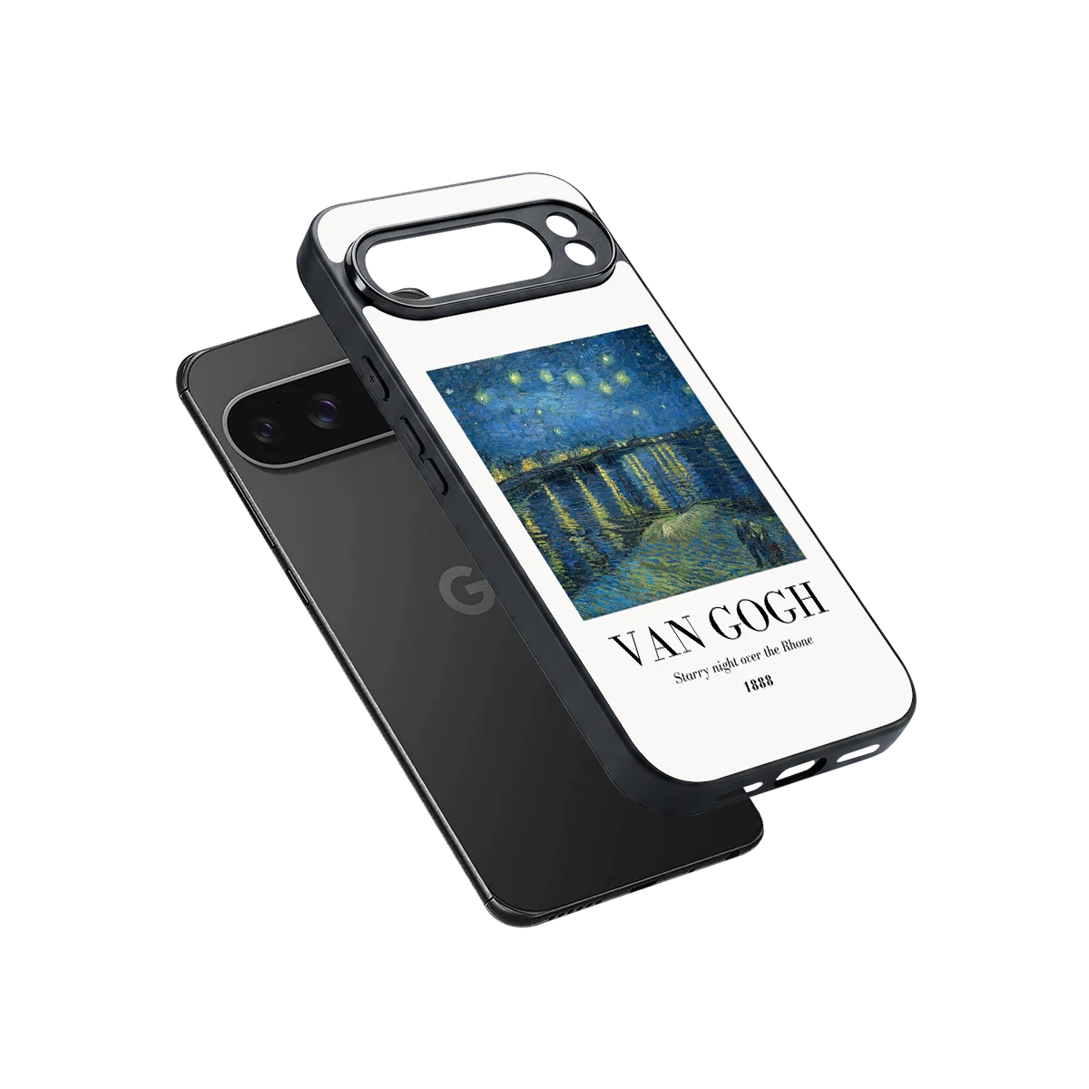 Van Gogh 1888 sleek google pixel 10 pro xl cover with tempered glass back and TPU edges