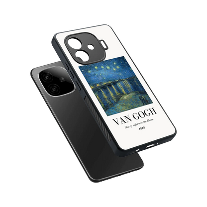 Van Gogh 1888 sleek iqoo neo 10r 5g cover with tempered glass back and TPU edges