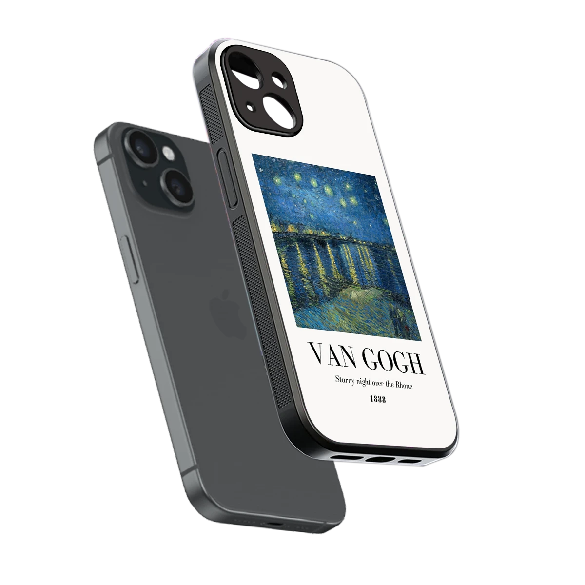 Van Gogh 1888 sleek iphone 13 cover with tempered glass back and TPU edges