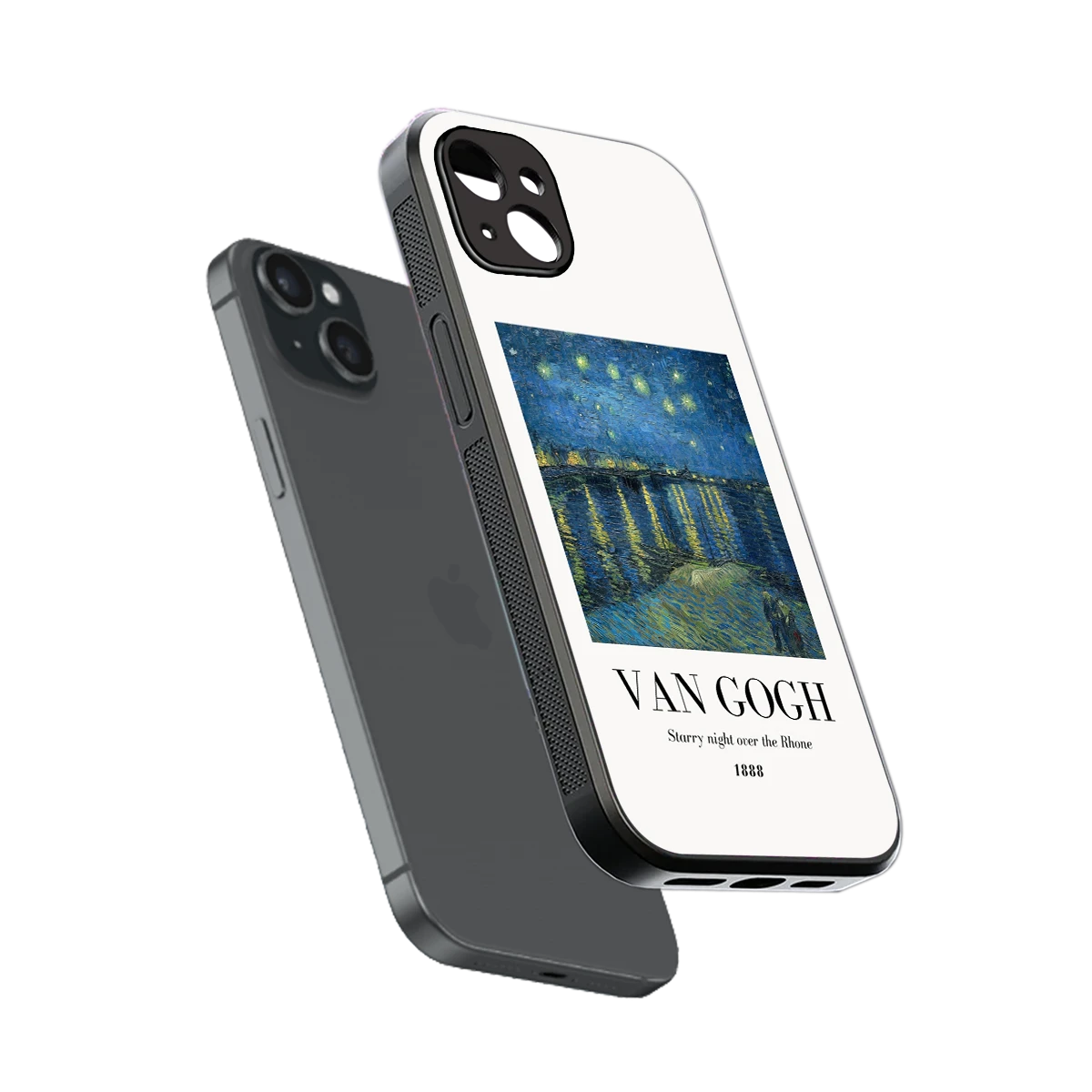 Van Gogh 1888 sleek iphone 14 plus cover with tempered glass back and TPU edges