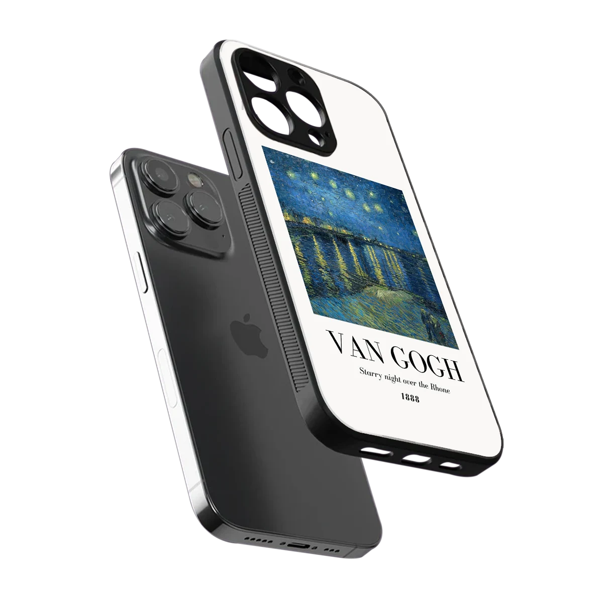 Van Gogh 1888 sleek iphone 16 pro max cover with tempered glass back and TPU edges