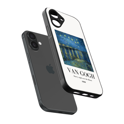 Van Gogh 1888 sleek iPhone 16 cover with tempered glass back and TPU edges