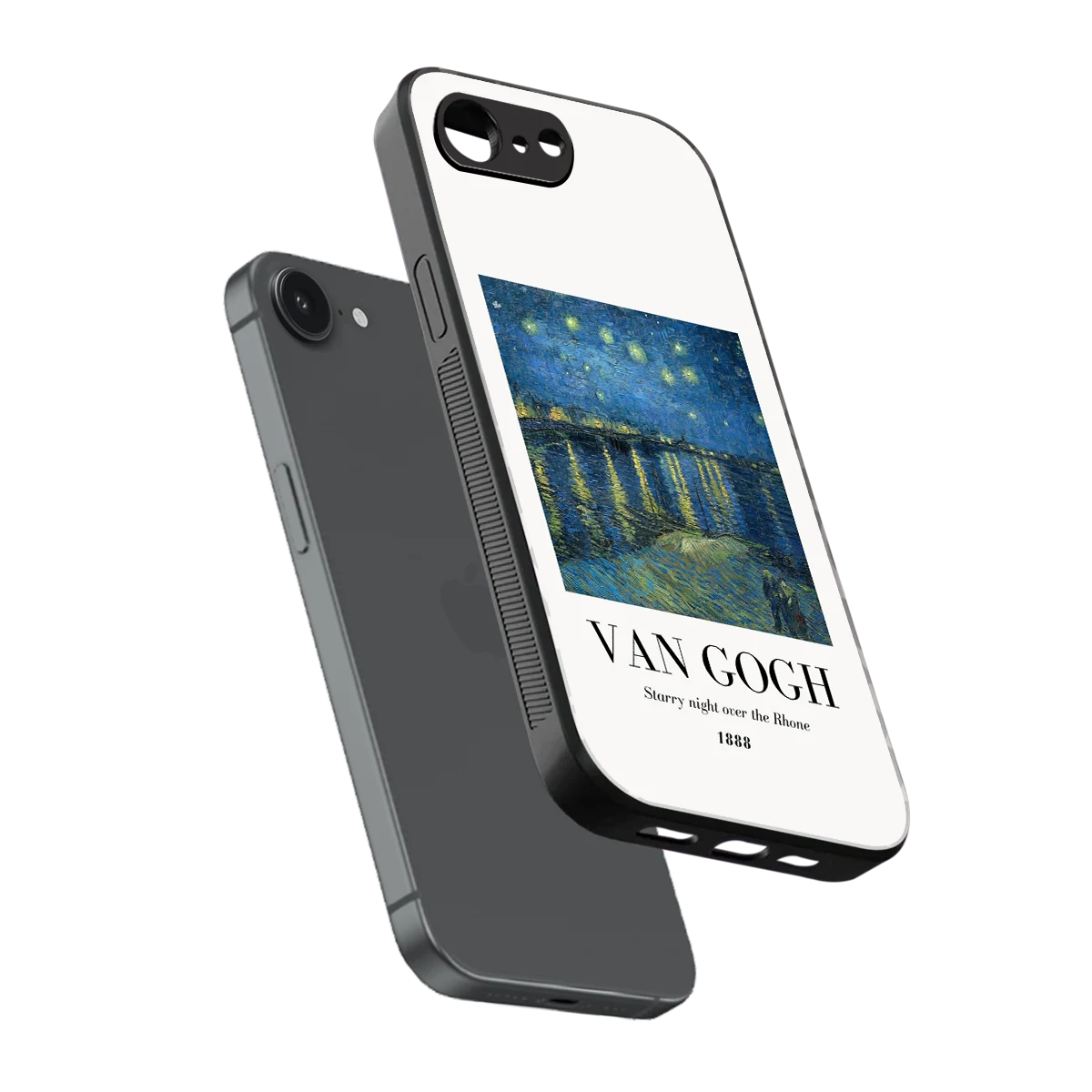 Van Gogh 1888 sleek iphone 17e cover with tempered glass back and TPU edges