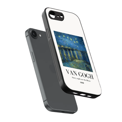Van Gogh 1888 sleek iphone 17e cover with tempered glass back and TPU edges