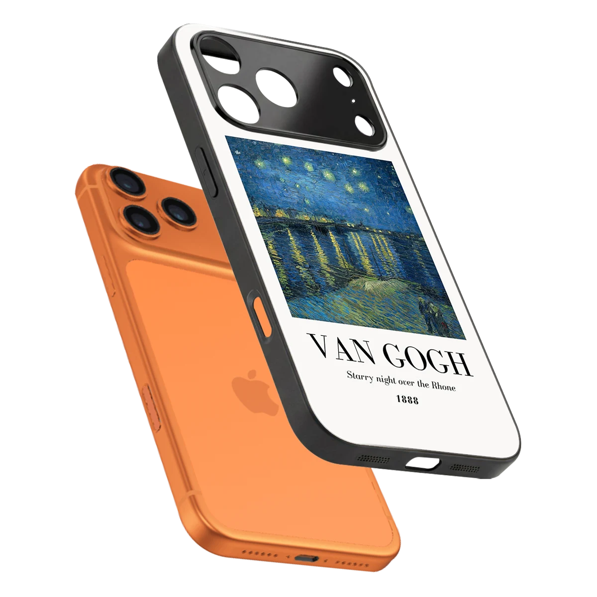Van Gogh 1888 sleek iphone 17 pro cover with tempered glass back and TPU edges