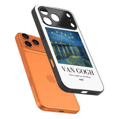 Van Gogh 1888 sleek iphone 17 pro cover with tempered glass back and TPU edges