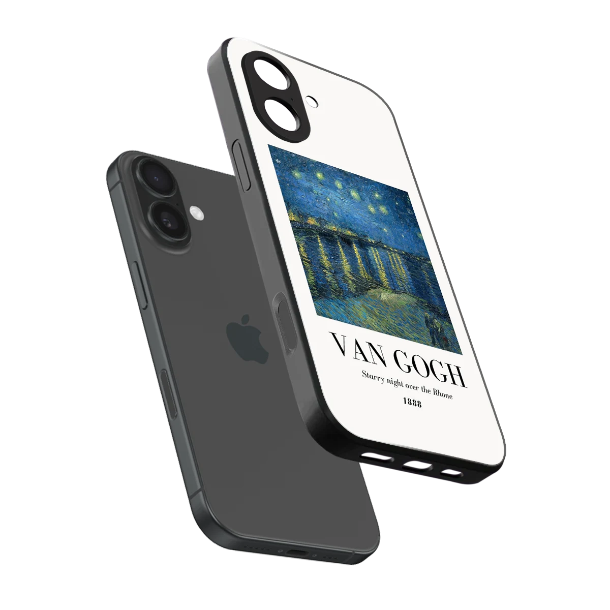 Van Gogh 1888 sleek iphone 17 cover with tempered glass back and TPU edges