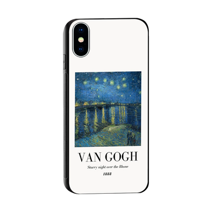 Van Gogh 1888 sleek iphone x cover with tempered glass back and TPU edges