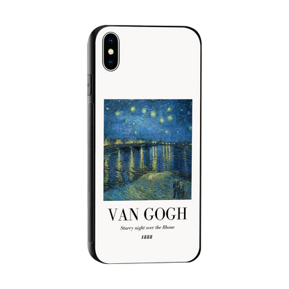 Van Gogh 1888 sleek iphone xs max cover with tempered glass back and TPU edges