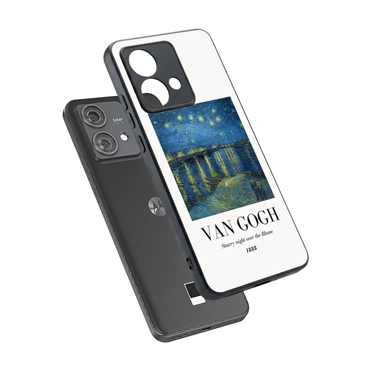 Van Gogh 1888 sleek motorola edge 40 neo 5g cover with tempered glass back and TPU edges