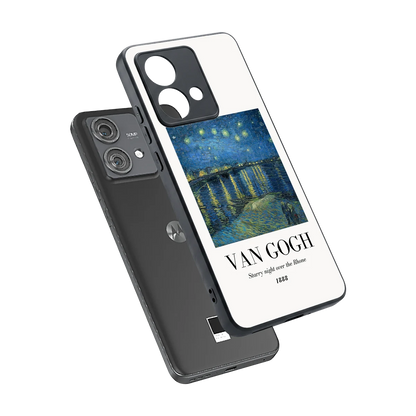Van Gogh 1888 sleek motorola edge 40 neo 5g cover with tempered glass back and TPU edges