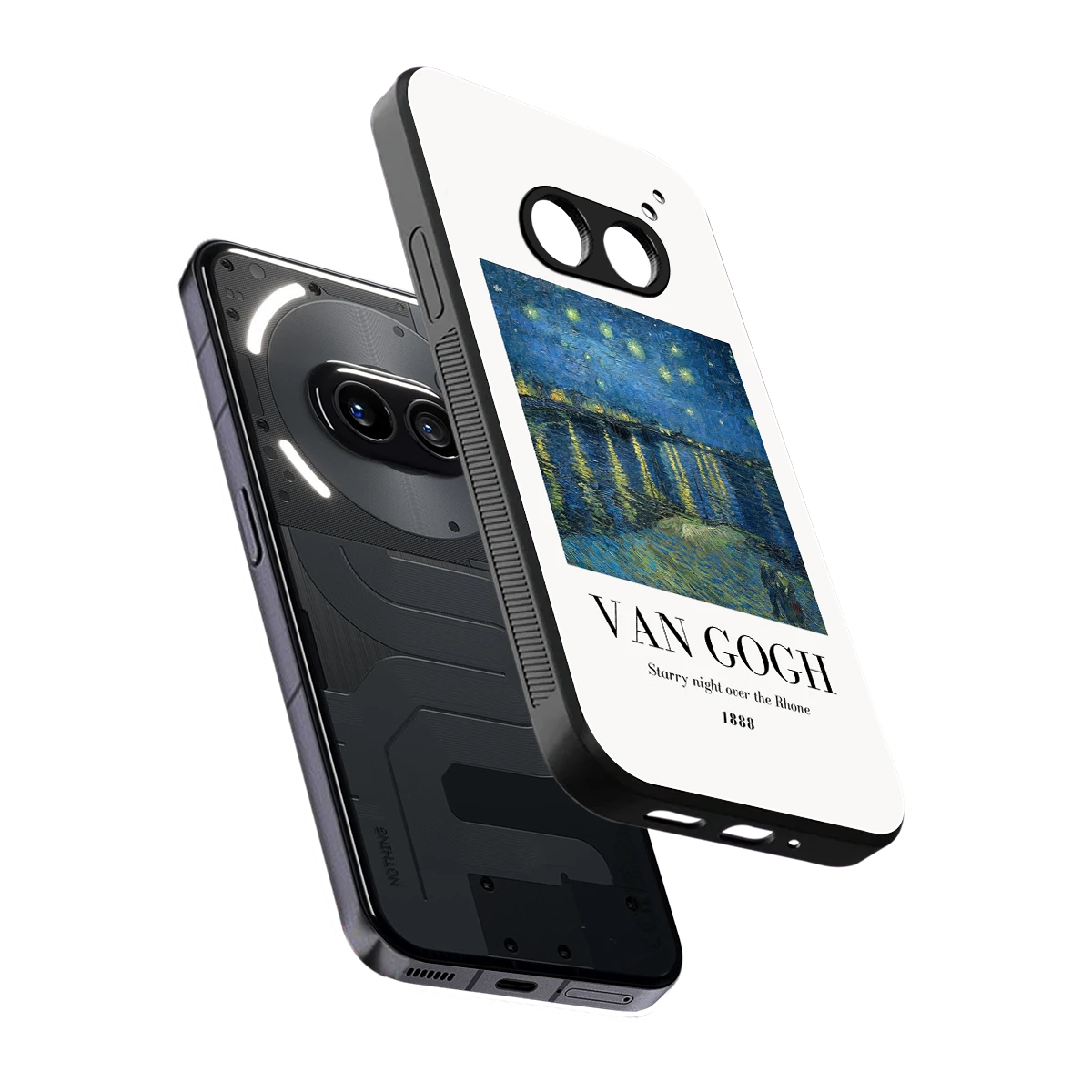 Van Gogh 1888 sleek nothing phone 2a cover with tempered glass back and TPU edges