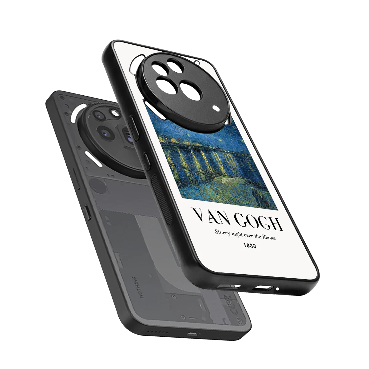 Van Gogh 1888 sleek nothing phone 3a pro cover with tempered glass back and TPU edges
