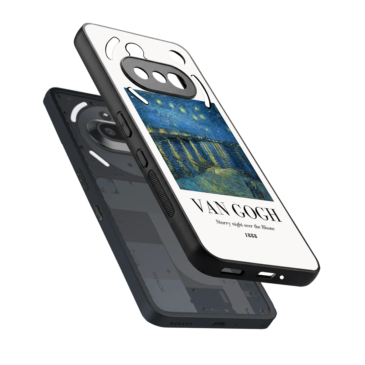 Van Gogh 1888 sleek nothing phone 3a cover with tempered glass back and TPU edges