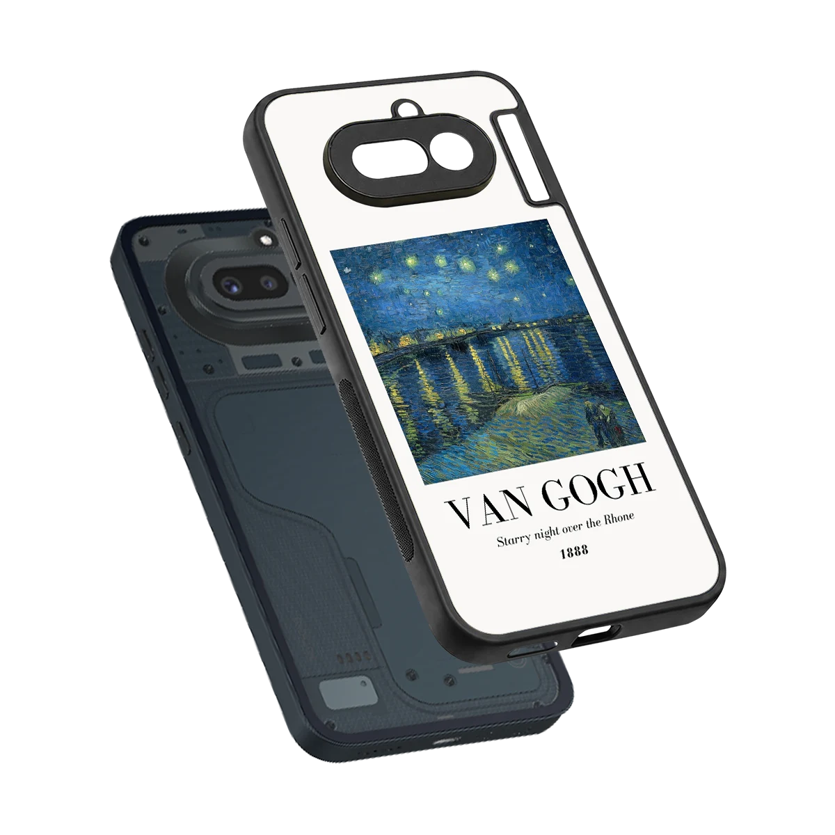 Van Gogh 1888 sleek nothing phone 4a cover with tempered glass back and TPU edges