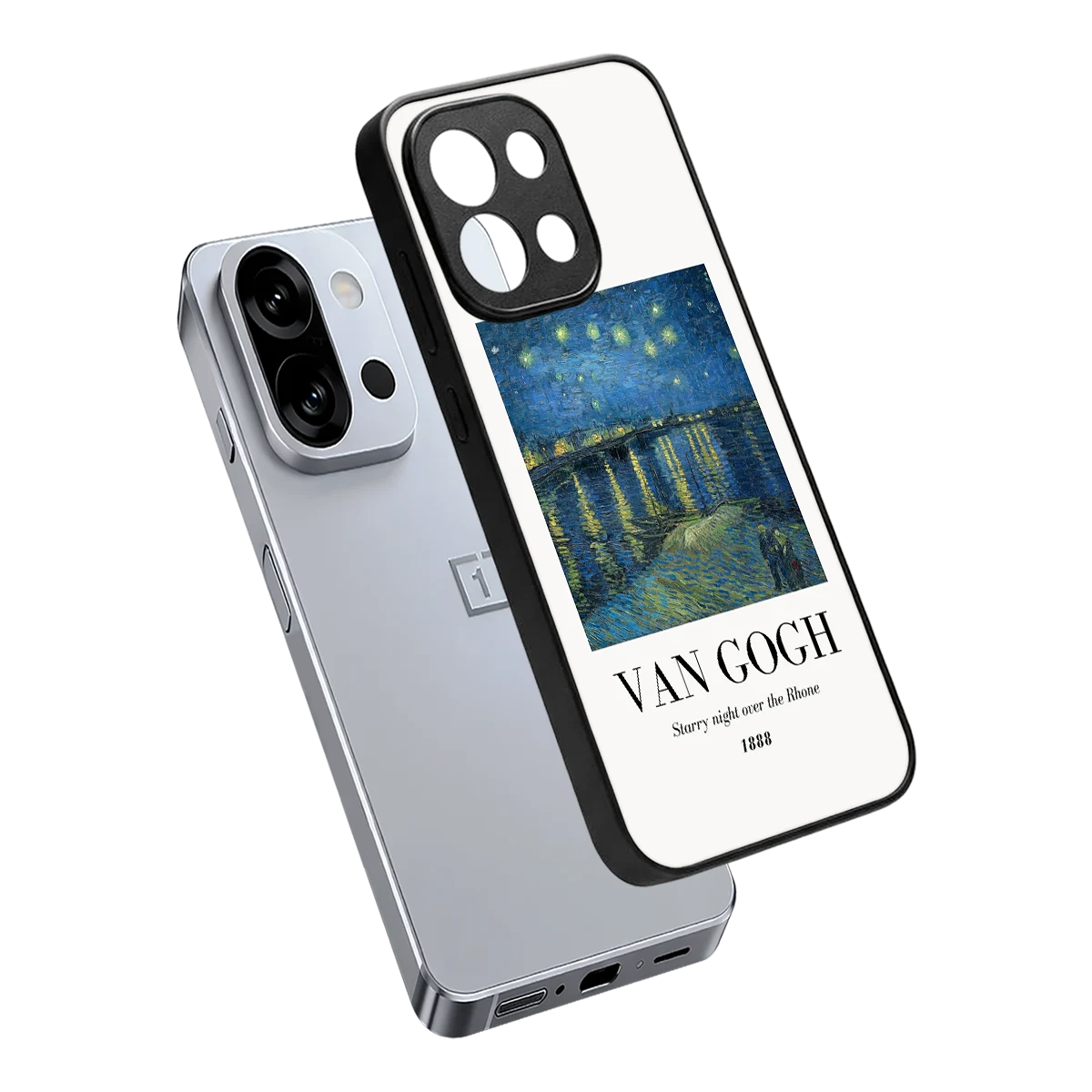 Van Gogh 1888 sleek oneplus 13s cover with tempered glass back and TPU edges