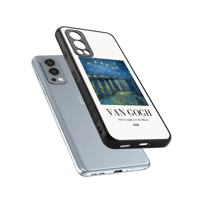 Van Gogh 1888 sleek oneplus nord 2 cover with tempered glass back and TPU edges
