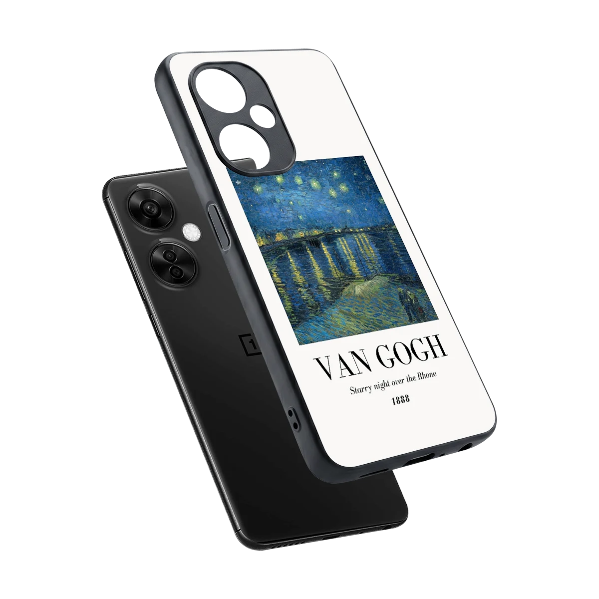 Van Gogh 1888 sleek oneplus nord ce 3 lite cover with tempered glass back and TPU edges
