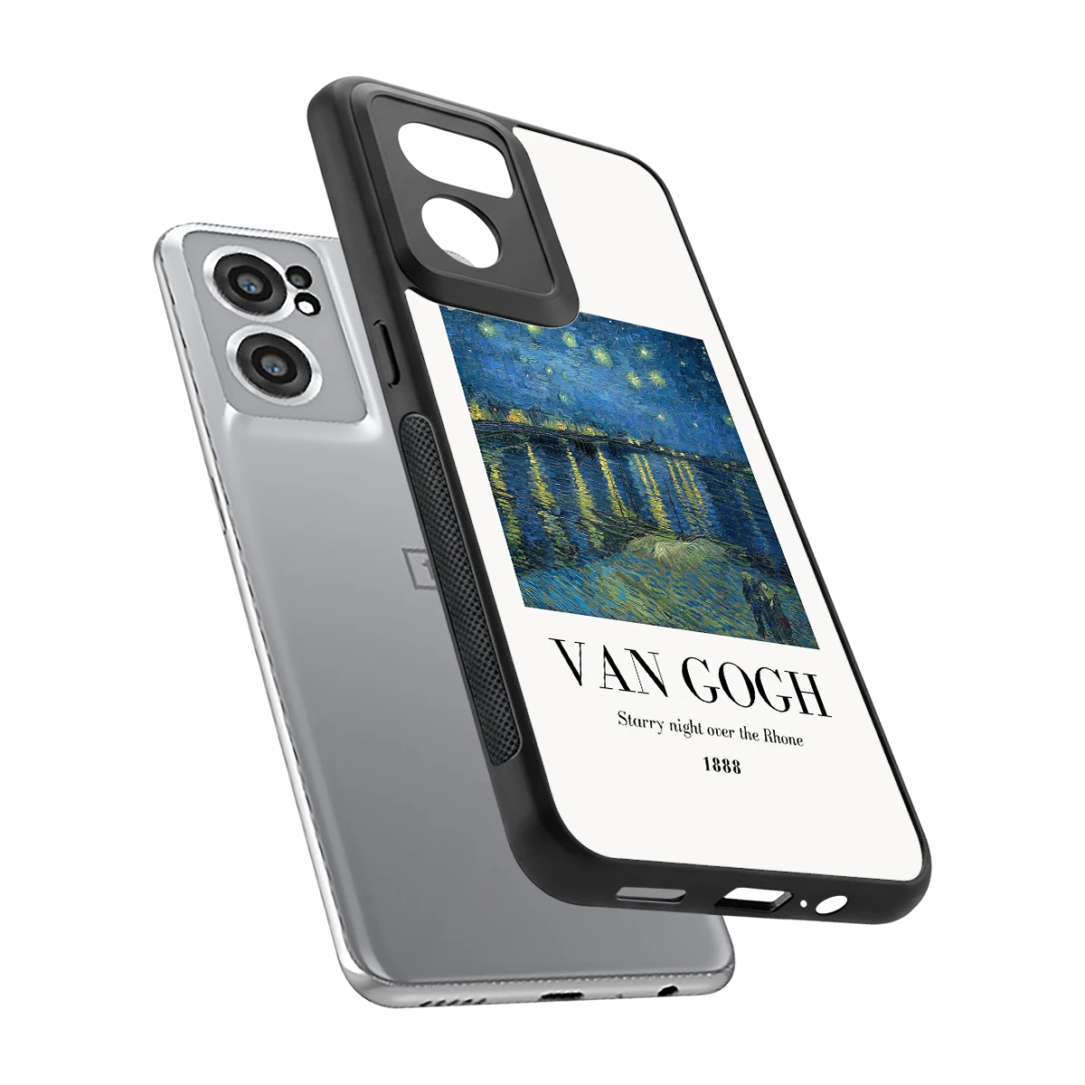 Van Gogh 1888 sleek oneplus nord ce 2 cover with tempered glass back and TPU edges
