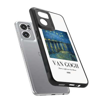 Van Gogh 1888 sleek oneplus nord ce 2 cover with tempered glass back and TPU edges