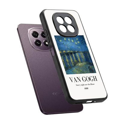 Van Gogh 1888 sleek oppo f29 5g cover with tempered glass back and TPU edges