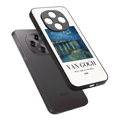 Van Gogh 1888 sleek oppo f31 pro 5g cover with tempered glass back and TPU edges