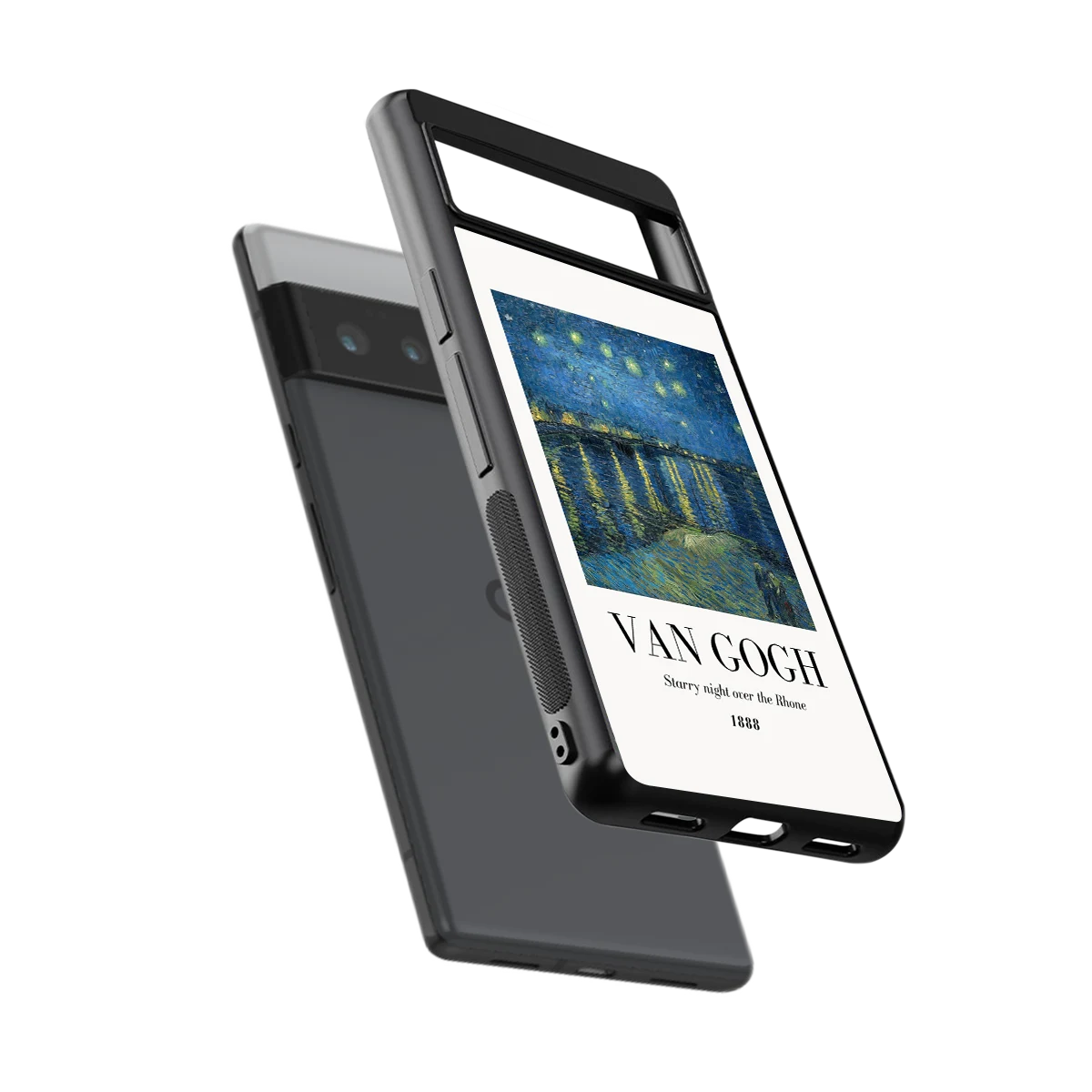 Van Gogh 1888 sleek google pixel 6 pro cover with tempered glass back and TPU edges