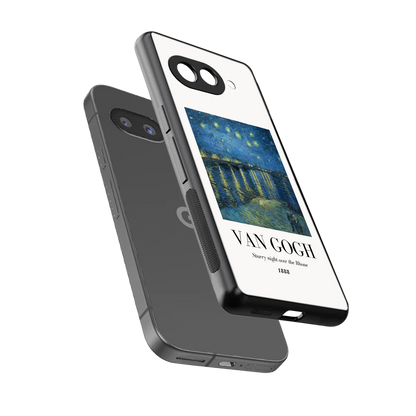 Van Gogh 1888 sleek google pixel 10a cover with tempered glass back and TPU edges