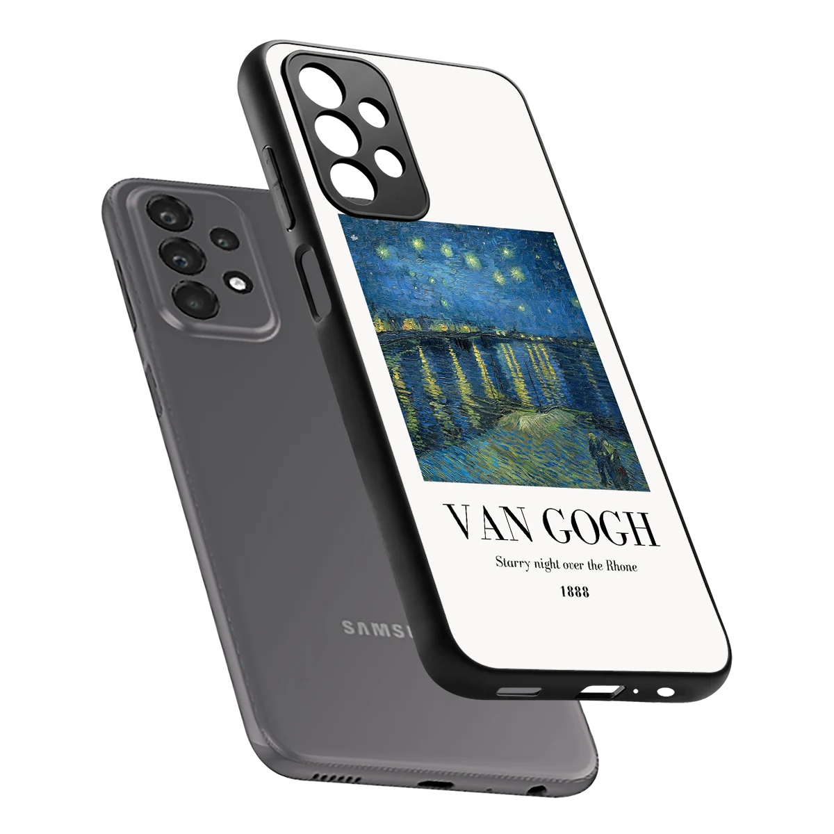 Van Gogh 1888 sleek samsung galaxy a23 cover with tempered glass back and TPU edges