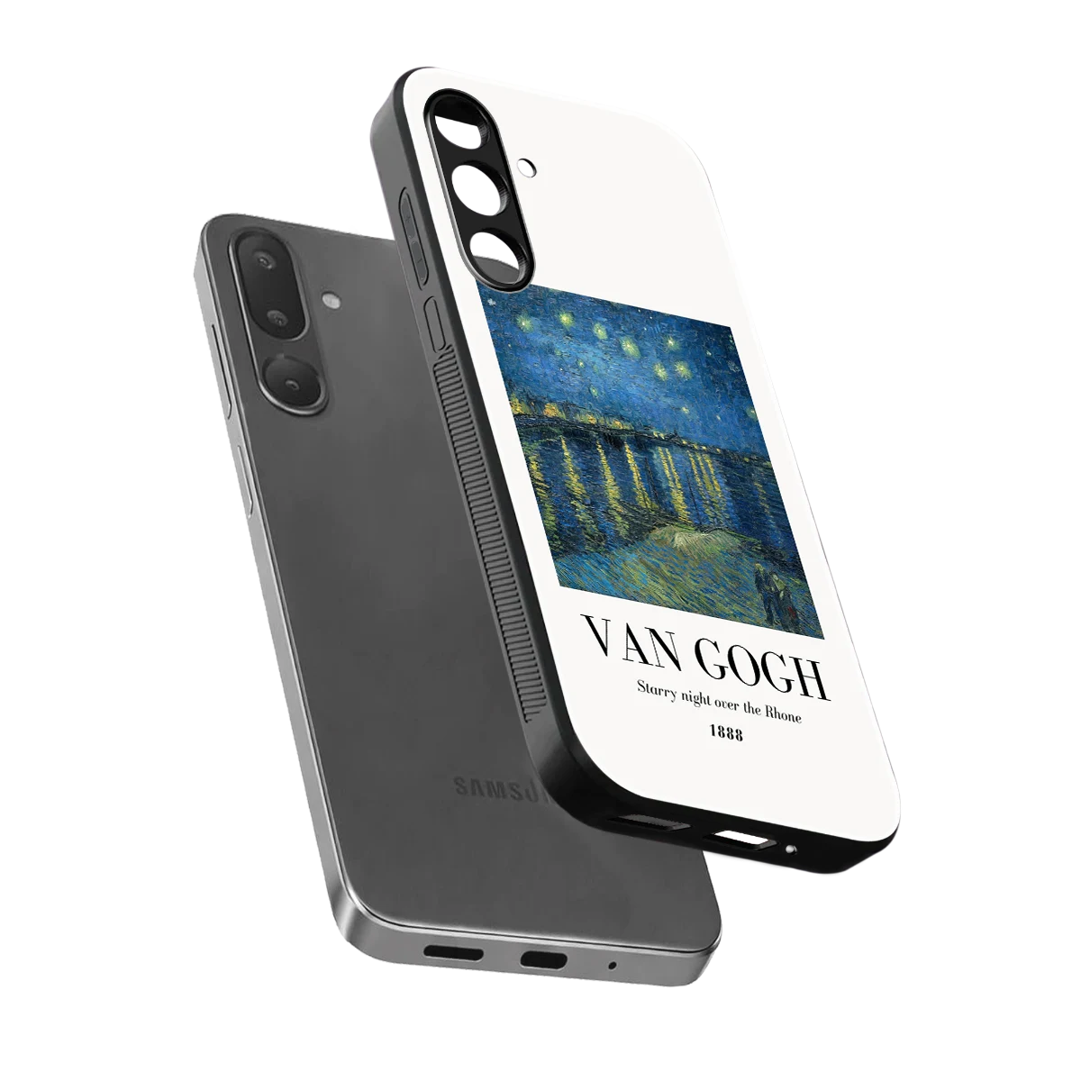 Van Gogh 1888 sleek samsung galaxy m56 5g cover with tempered glass back and TPU edges