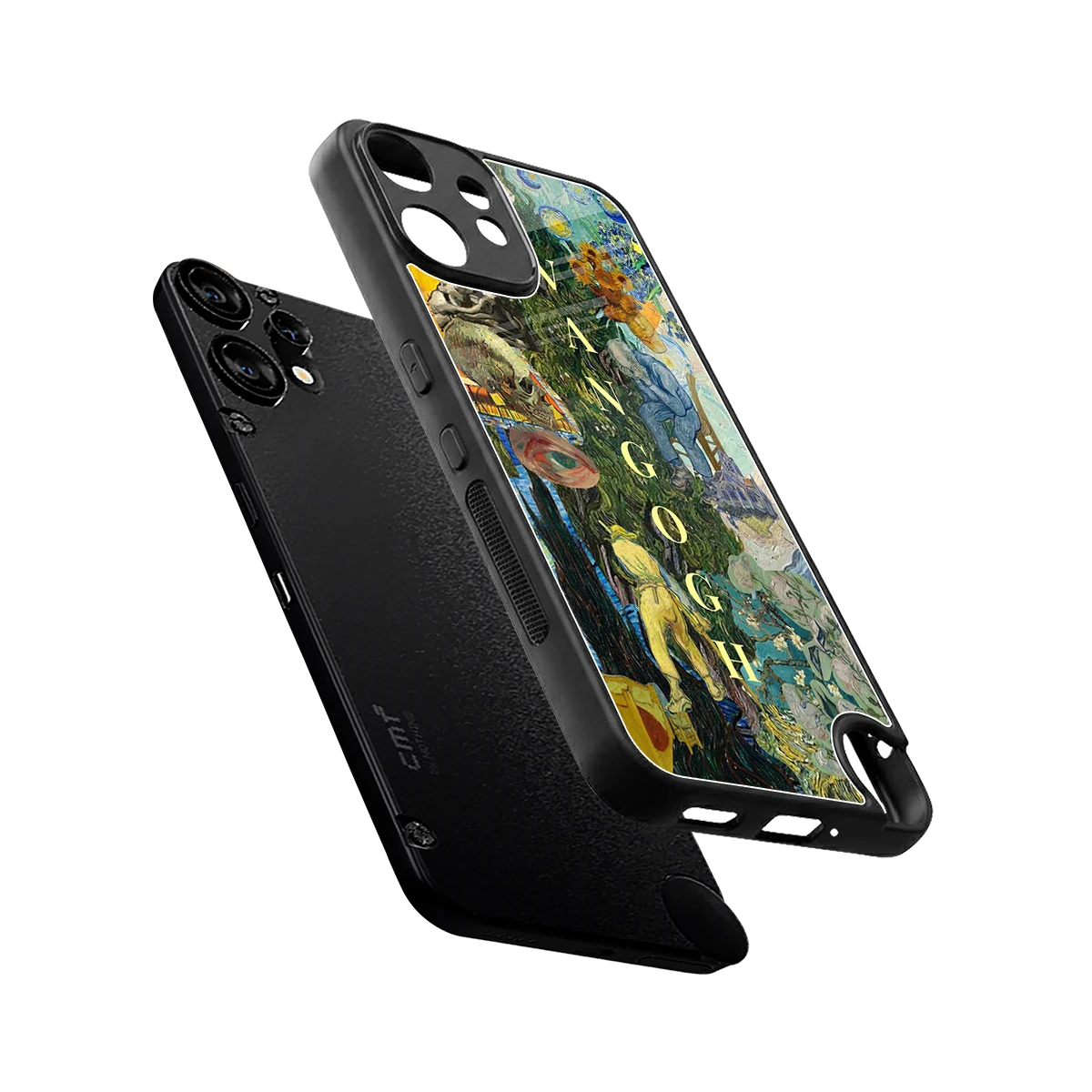 Van Gogh Collage sleek cmf nothing phone 2 pro cover with tempered glass back and TPU edges