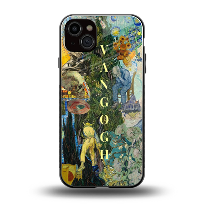 Van Gogh Collage back phone cover | glass case for iphone 15 plus