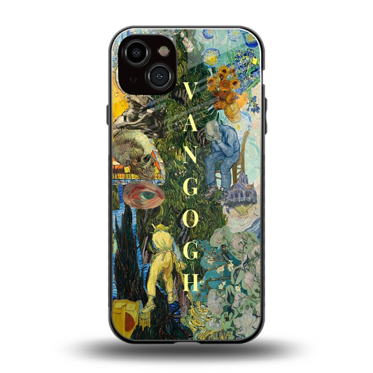 Van Gogh Collage back phone cover | glass case for iphone 15 plus