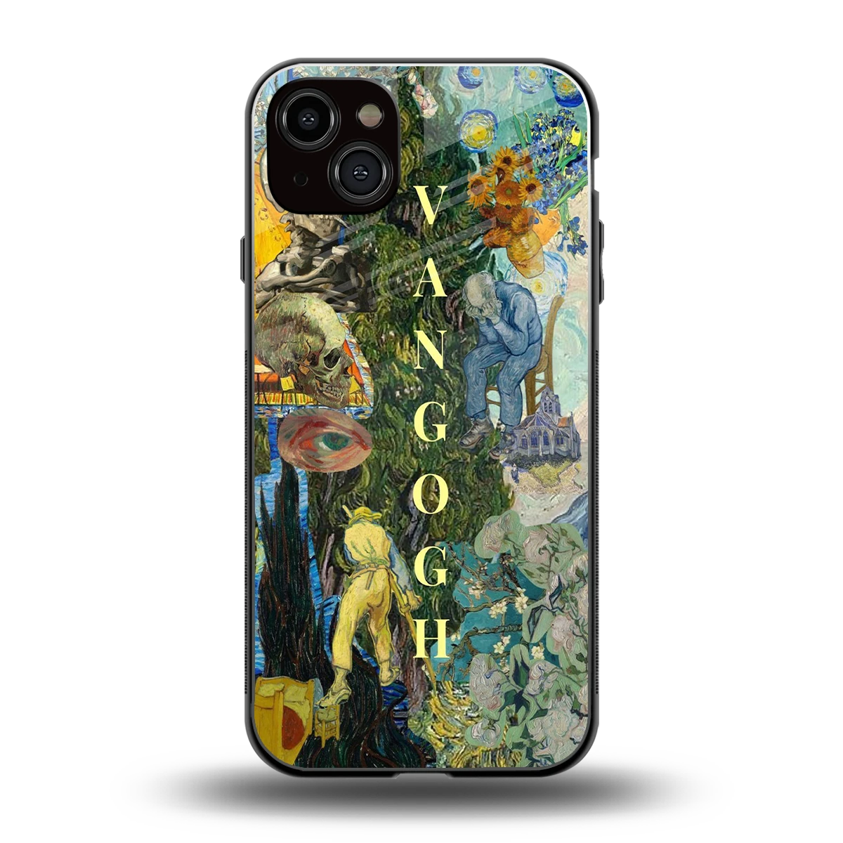 Van Gogh Collage back phone cover | glass case for iphone 14 plus