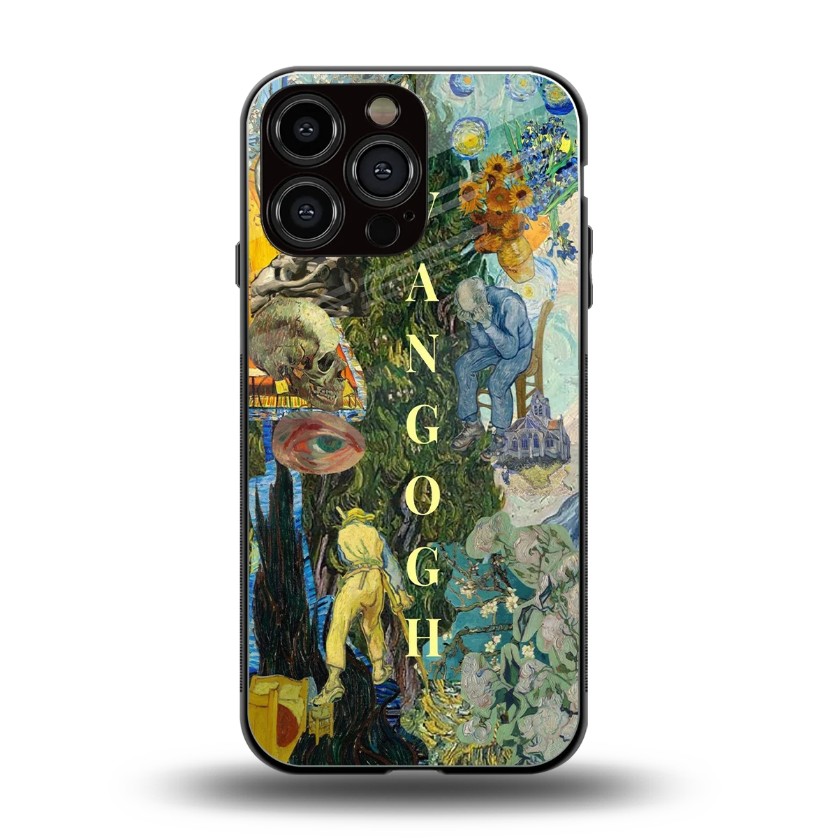 Van Gogh Collage back phone cover | glass case for iphone 15 pro max