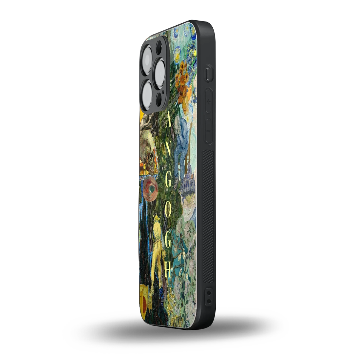 Van Gogh Collage iphone 15 pro max mobile cover | shockproof glass phone case
