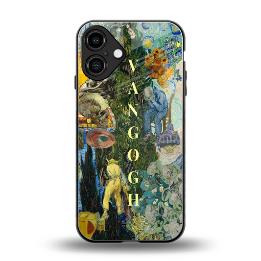 Van Gogh Collage back phone cover | glass case for iphone 16 plus