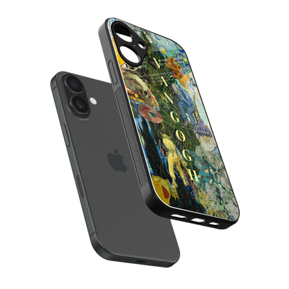 Van Gogh Collage sleek iphone 16 plus cover with tempered glass back and TPU edges