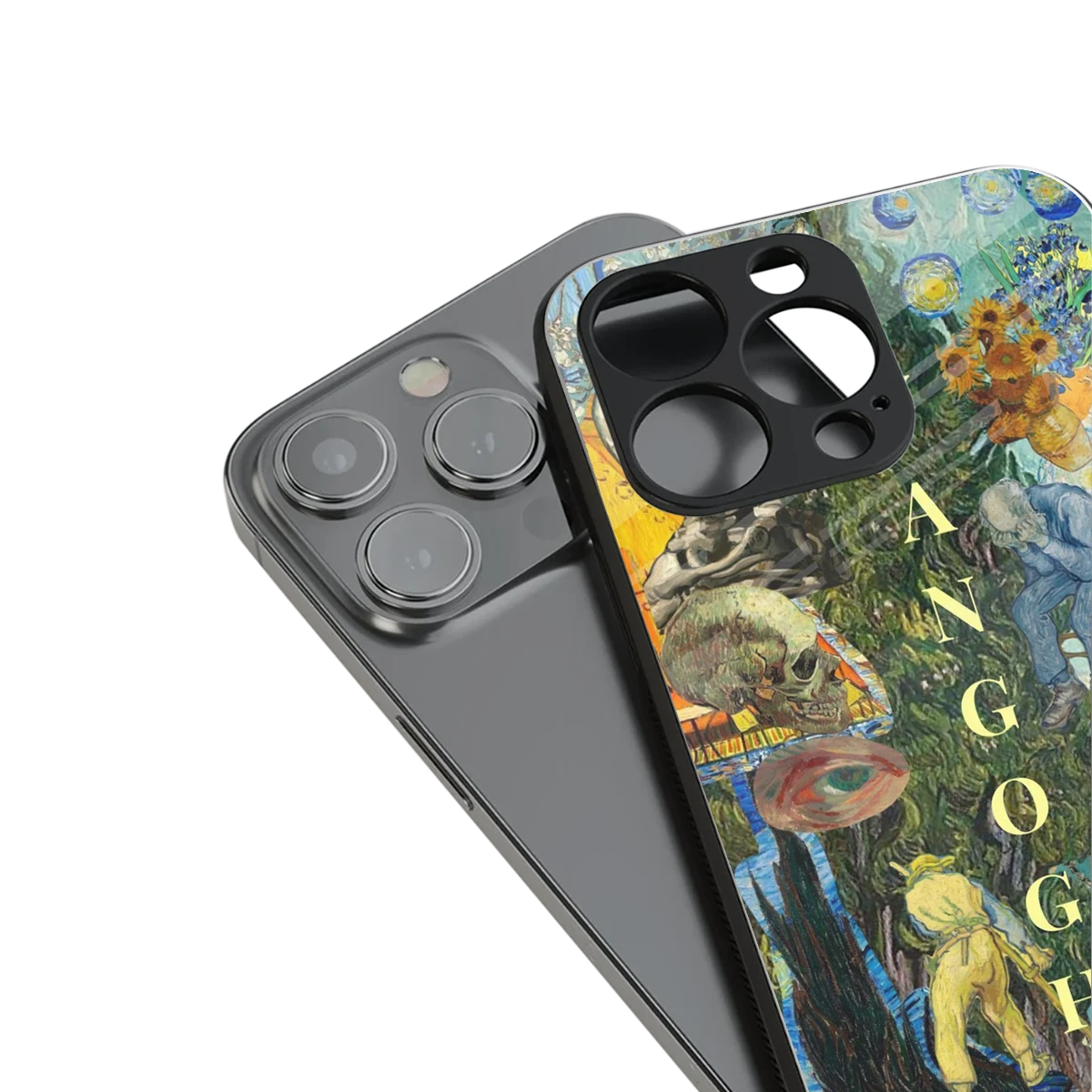 Van Gogh Collage stylish phone case for iphone 17 pro max | glossy glass and slim fit