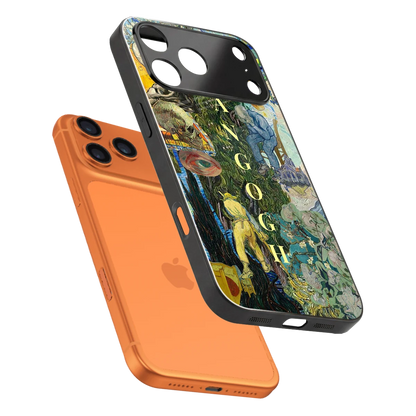 Van Gogh Collage sleek iphone 17 pro max cover with tempered glass back and TPU edges