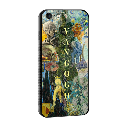Van Gogh Collage sleek iphone 6s cover with tempered glass back and TPU edges