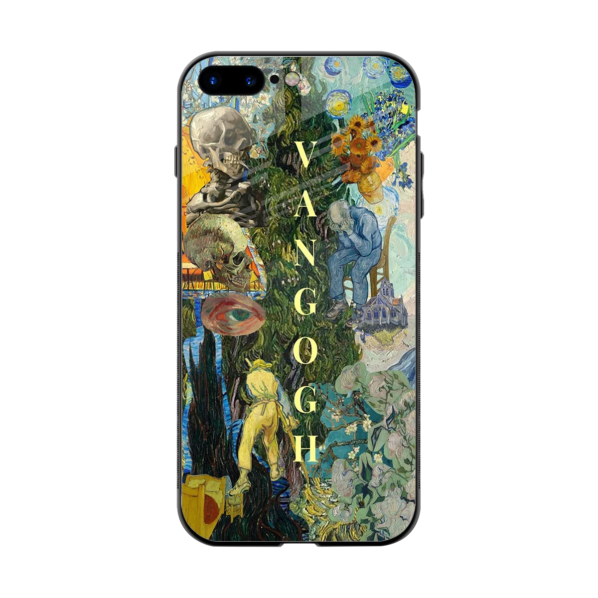 Van Gogh Collage back phone cover | glass case for iphone 8 plus