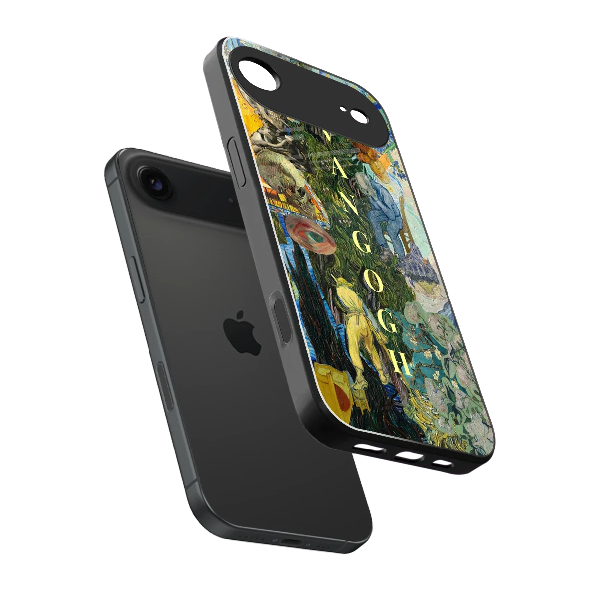 Van Gogh Collage sleek iphone air cover with tempered glass back and TPU edges