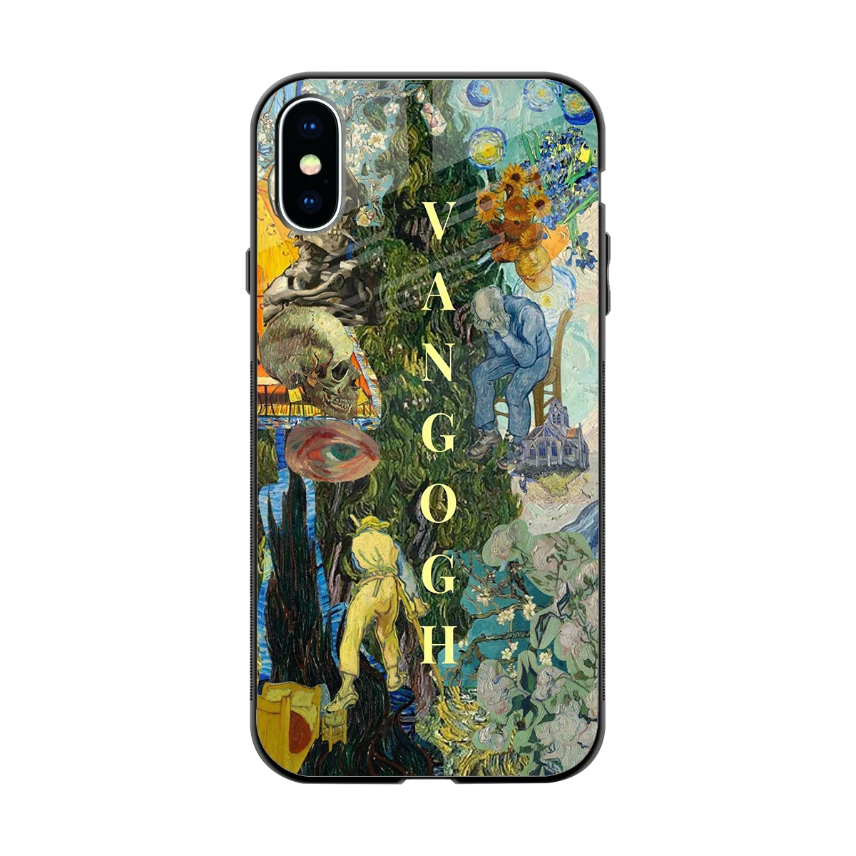 Van Gogh Collage back phone cover | glass case for iphone x