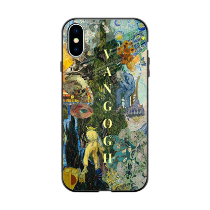 Van Gogh Collage back phone cover | glass case for iphone x